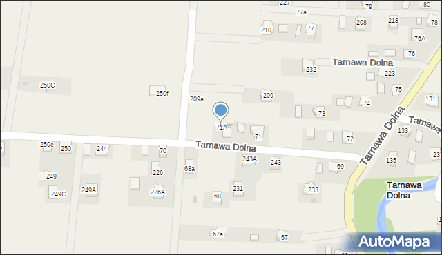 Tarnawa Dolna, Tarnawa Dolna, 71A, mapa Tarnawa Dolna