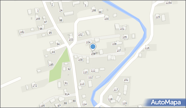 Tarnawa Górna, Tarnawa Górna, 108, mapa Tarnawa Górna