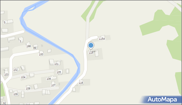 Tarnawa Górna, Tarnawa Górna, 115, mapa Tarnawa Górna