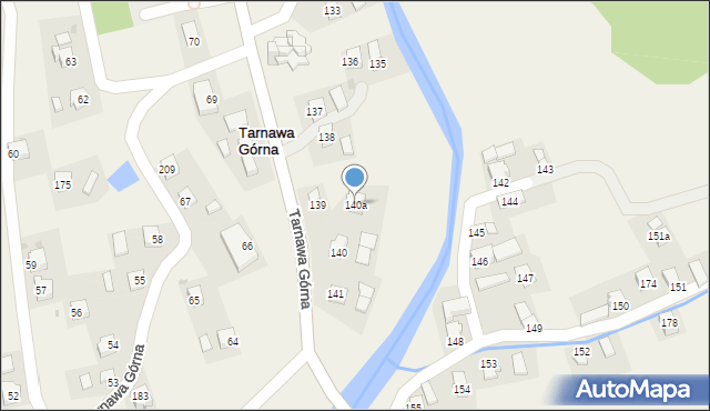 Tarnawa Górna, Tarnawa Górna, 140a, mapa Tarnawa Górna