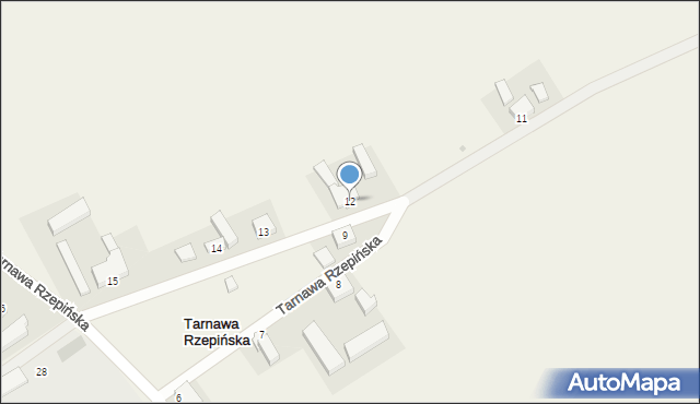 Tarnawa Rzepińska, Tarnawa Rzepińska, 12, mapa Tarnawa Rzepińska