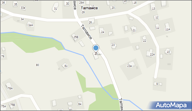 Tarnawce, Tarnawce, 25A, mapa Tarnawce