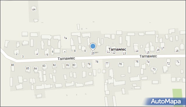 Tarnawiec, Tarnawiec, 10, mapa Tarnawiec