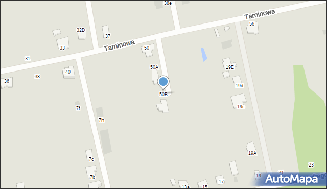 Tarnobrzeg, Tarninowa, 50B, mapa Tarnobrzegu