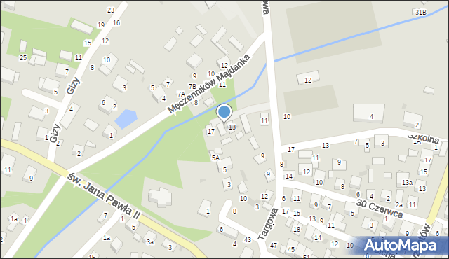 Tarnogród, Targowa, 15, mapa Tarnogród