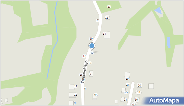 Tarnogród, Tarnowskiego Stanisława, 12, mapa Tarnogród