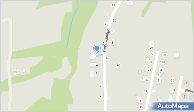 Tarnogród, Tarnowskiego Stanisława, 13, mapa Tarnogród