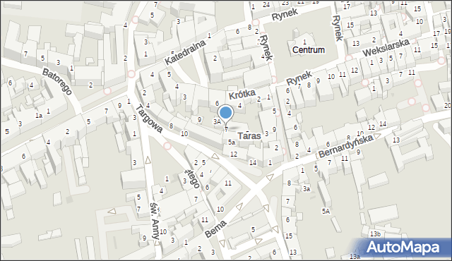 Tarnów, Taras, 7, mapa Tarnów