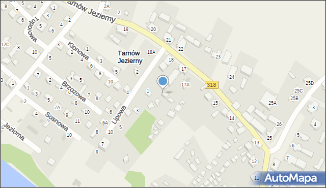 Tarnów Jezierny, Tarnów Jezierny, 17p, mapa Tarnów Jezierny