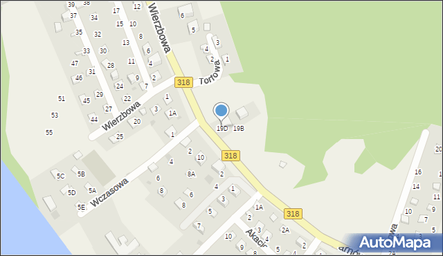 Tarnów Jezierny, Tarnów Jezierny, 19D, mapa Tarnów Jezierny
