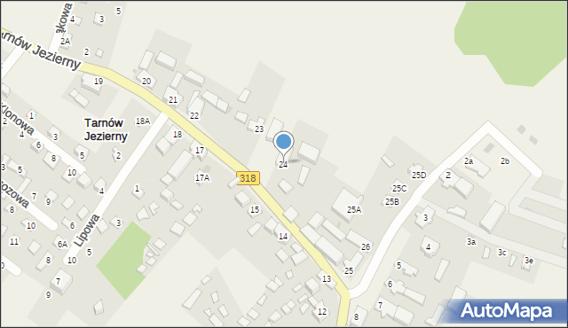 Tarnów Jezierny, Tarnów Jezierny, 24, mapa Tarnów Jezierny