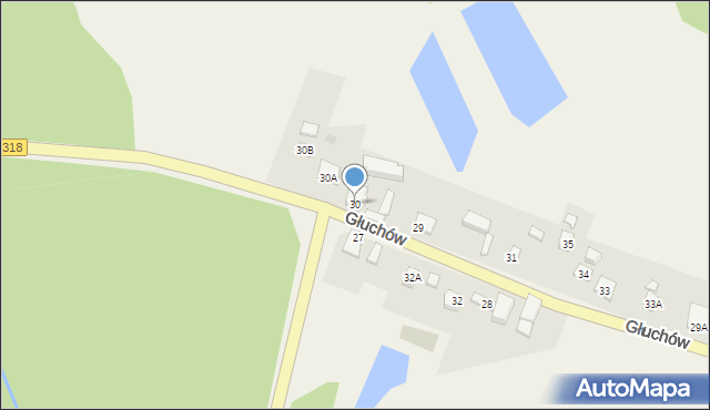 Tarnów Jezierny, Tarnów Jezierny, 30, mapa Tarnów Jezierny