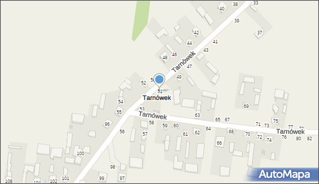 Tarnówek, Tarnówek, 51, mapa Tarnówek