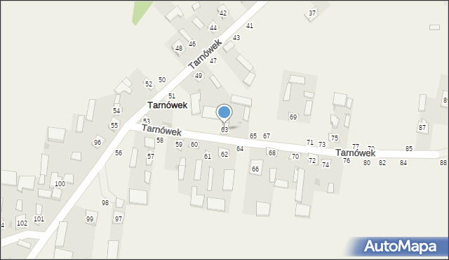Tarnówek, Tarnówek, 63, mapa Tarnówek