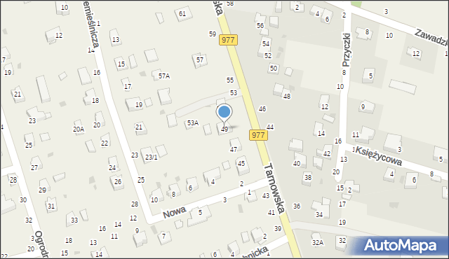 Tarnowiec, Tarnowska, 49, mapa Tarnowiec