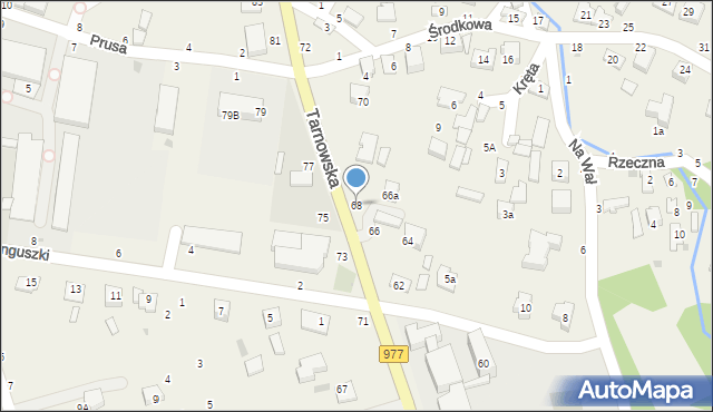 Tarnowiec, Tarnowska, 68, mapa Tarnowiec