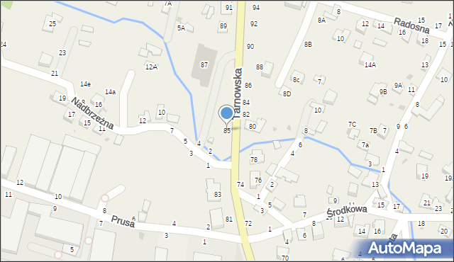 Tarnowiec, Tarnowska, 85, mapa Tarnowiec