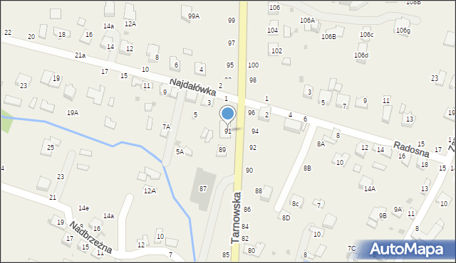 Tarnowiec, Tarnowska, 91, mapa Tarnowiec
