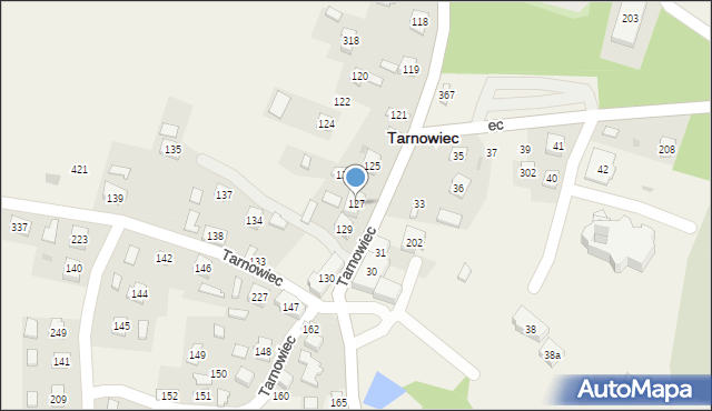 Tarnowiec, Tarnowiec, 127, mapa Tarnowiec