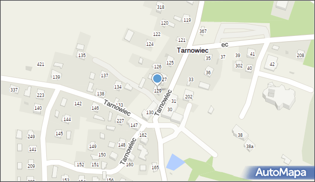 Tarnowiec, Tarnowiec, 129, mapa Tarnowiec