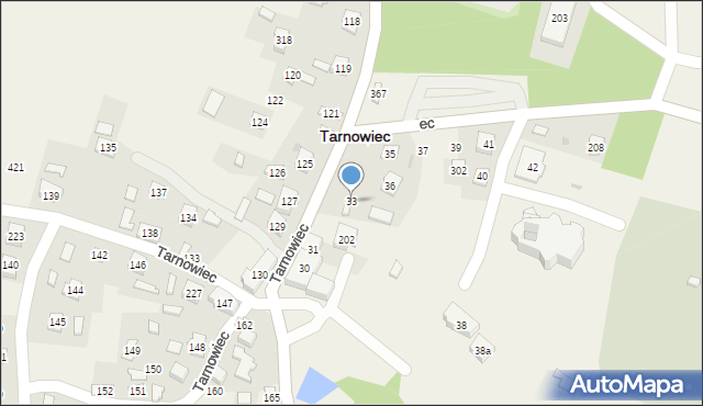 Tarnowiec, Tarnowiec, 33, mapa Tarnowiec