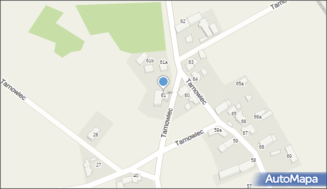 Tarnowiec, Tarnowiec, 61, mapa Tarnowiec