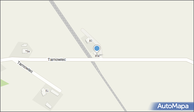 Tarnowiec, Tarnowiec, 80a, mapa Tarnowiec