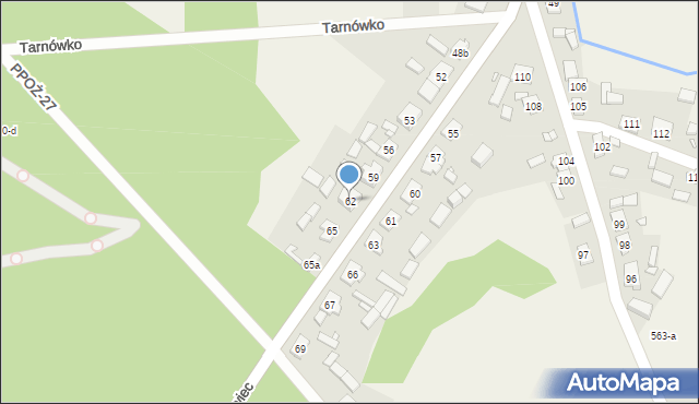 Tarnówko, Tarnówko, 62, mapa Tarnówko