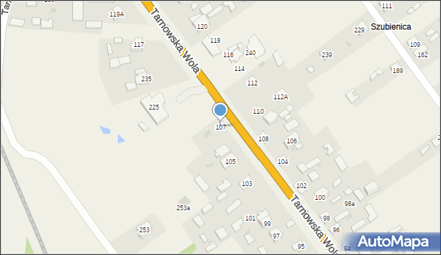 Tarnowska Wola, Tarnowska Wola, 107, mapa Tarnowska Wola