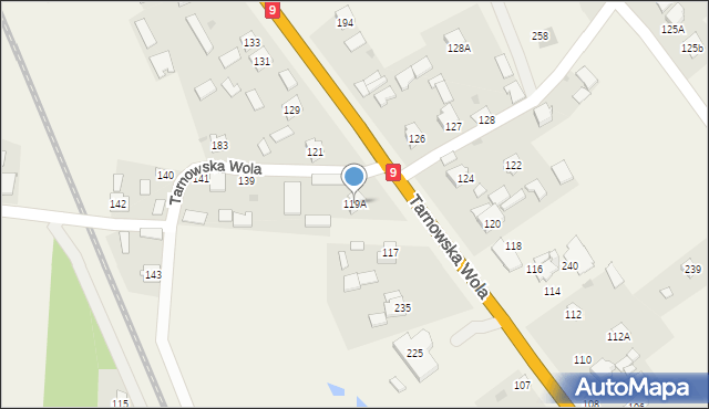 Tarnowska Wola, Tarnowska Wola, 119A, mapa Tarnowska Wola