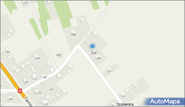 Tarnowska Wola, Tarnowska Wola, 125A, mapa Tarnowska Wola