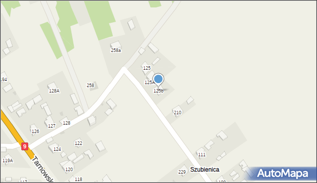 Tarnowska Wola, Tarnowska Wola, 125b, mapa Tarnowska Wola