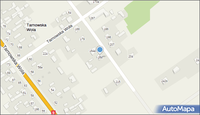 Tarnowska Wola, Tarnowska Wola, 164, mapa Tarnowska Wola