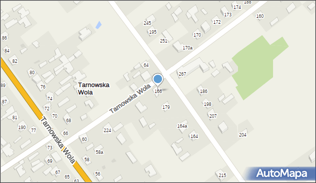 Tarnowska Wola, Tarnowska Wola, 166, mapa Tarnowska Wola