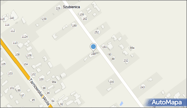 Tarnowska Wola, Tarnowska Wola, 249, mapa Tarnowska Wola
