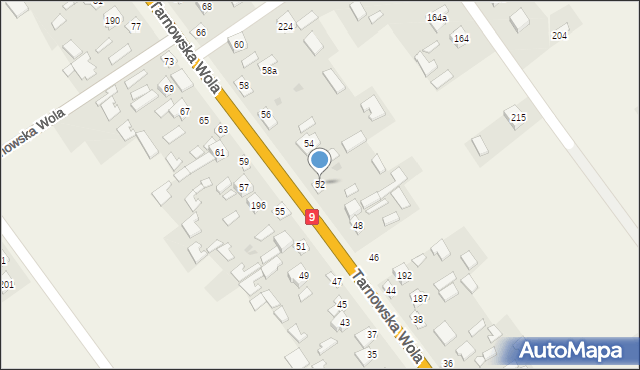 Tarnowska Wola, Tarnowska Wola, 52, mapa Tarnowska Wola