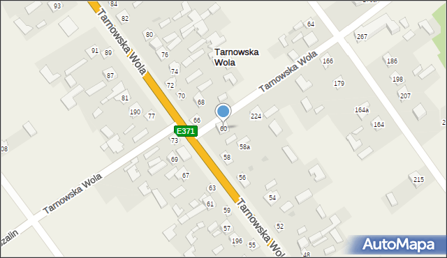 Tarnowska Wola, Tarnowska Wola, 60, mapa Tarnowska Wola