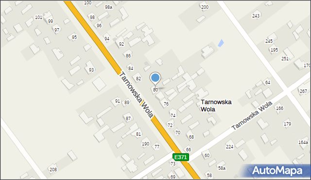 Tarnowska Wola, Tarnowska Wola, 80, mapa Tarnowska Wola