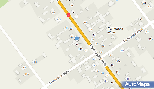 Tarnowska Wola, Tarnowska Wola, 81, mapa Tarnowska Wola