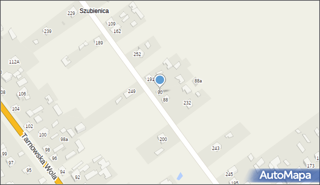 Tarnowska Wola, Tarnowska Wola, 90, mapa Tarnowska Wola