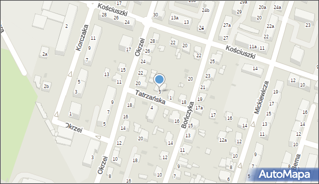 Tarnowskie Góry, Tatrzańska, 3, mapa Tarnowskie Góry