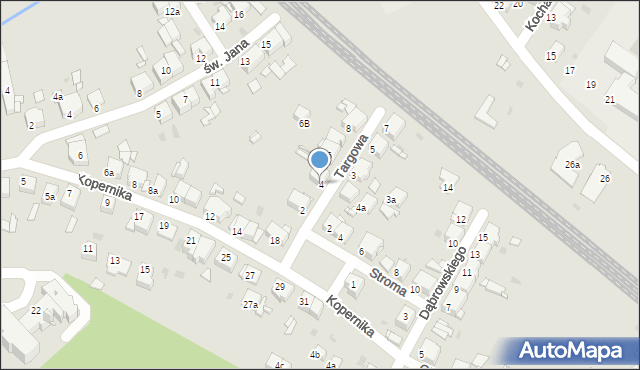Tarnowskie Góry, Targowa, 4, mapa Tarnowskie Góry
