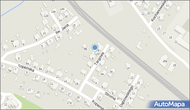 Tarnowskie Góry, Targowa, 6A, mapa Tarnowskie Góry