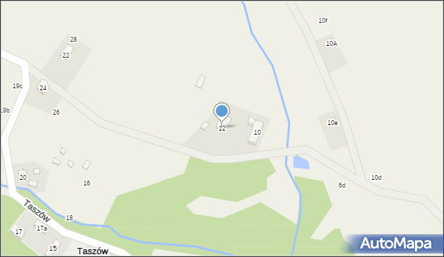 Taszów, Taszów, 12, mapa Taszów