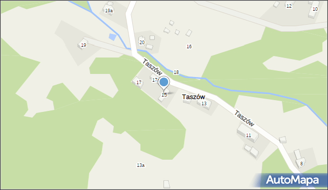 Taszów, Taszów, 15, mapa Taszów