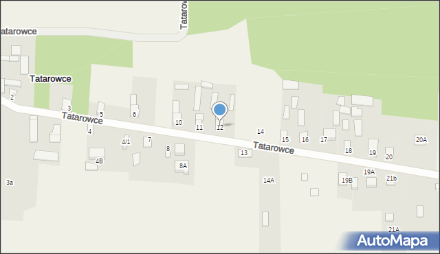 Tatarowce, Tatarowce, 12, mapa Tatarowce