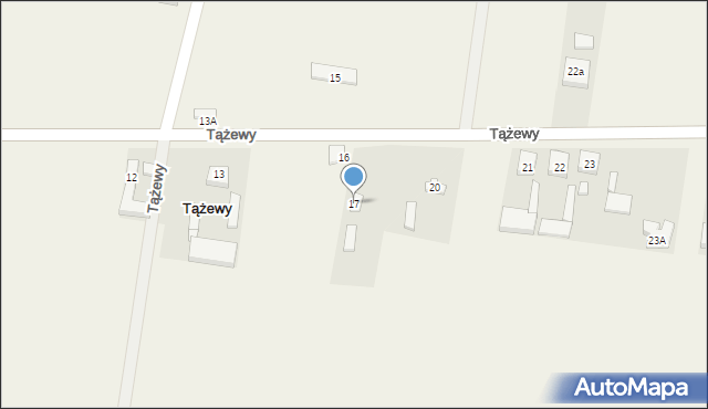 Tążewy, Tążewy, 17, mapa Tążewy