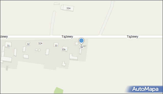 Tążewy, Tążewy, 34, mapa Tążewy