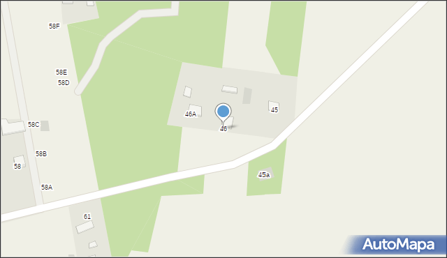 Tążewy, Tążewy, 46, mapa Tążewy