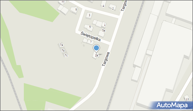 Tczew, Targowa, 1a, mapa Tczew